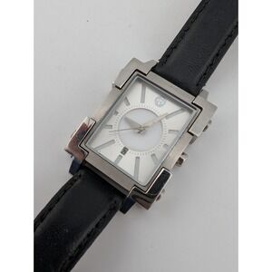 Relic Watch Women 26mm Silver Case Leather Band ZR12024- New Battery